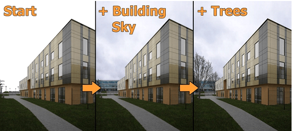 Create Matte Painting with Building 