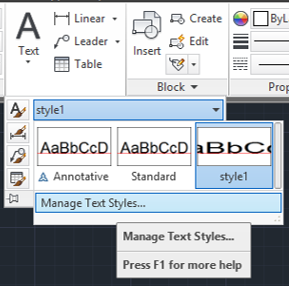 Manage Text Style in Autocad